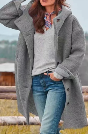 Crista | manteau élégant unicolore