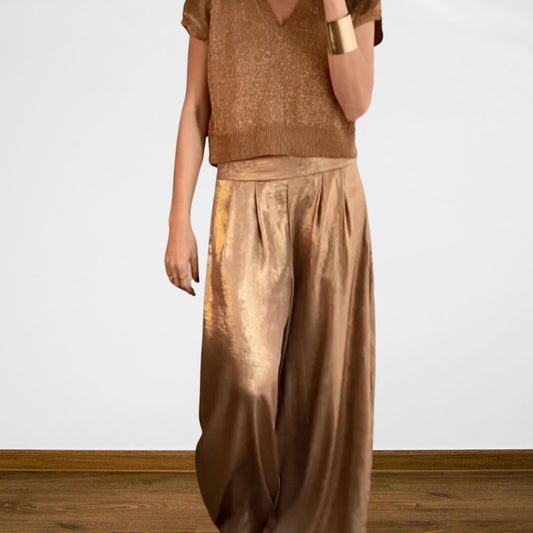 Ensemble élégant haut et pantalon - Demee