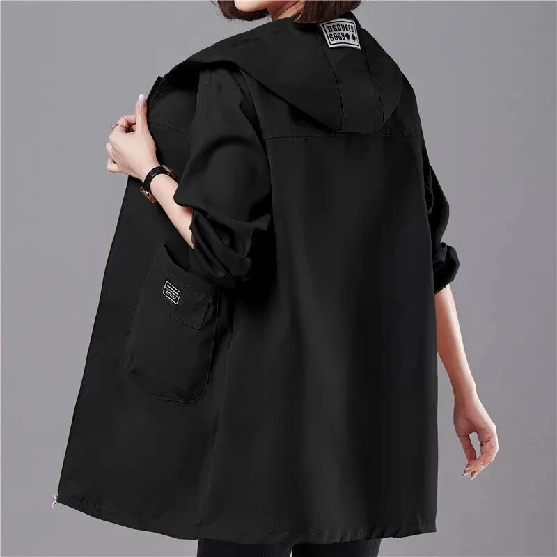 Kimberly | Veste longue à capuche pour le printemps