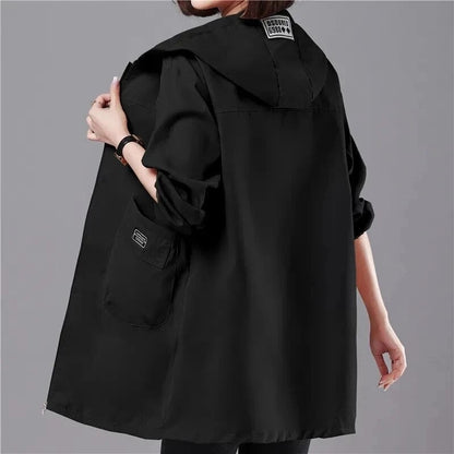 Kimberly | Veste longue à capuche pour le printemps