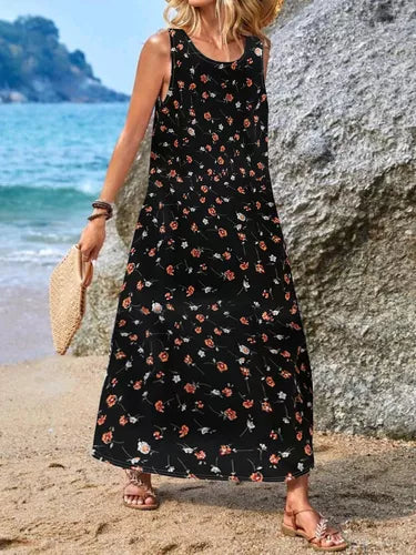 Doris - Robe décontractée sans manches avec imprimé bohème