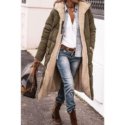 Nila | Manteau long réversible en sherpa