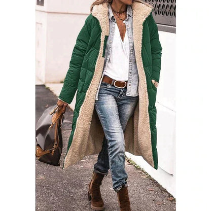 Nila | Manteau long réversible en sherpa