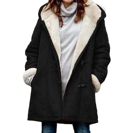 Veste polaire à capuche nonchalante pour femmes
