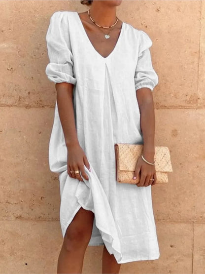 Robe midi élégante au charme décontracté