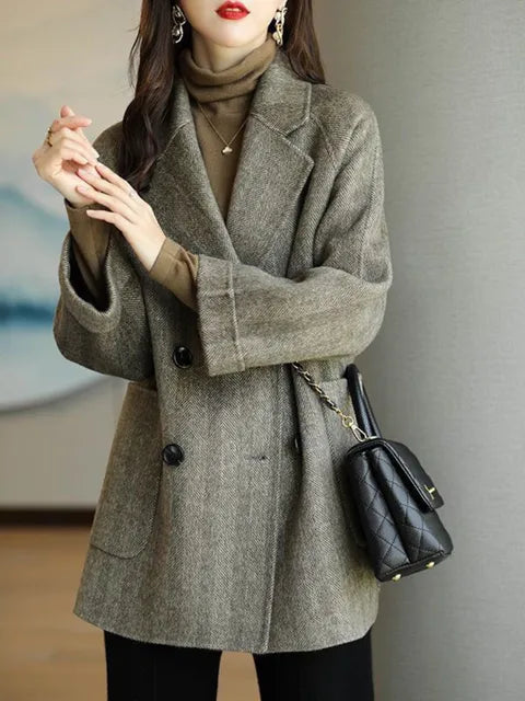 Manteau d'hiver en laine pour femme