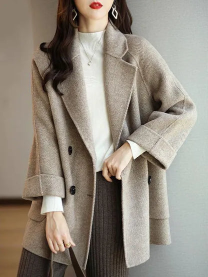 Manteau d'hiver en laine pour femme
