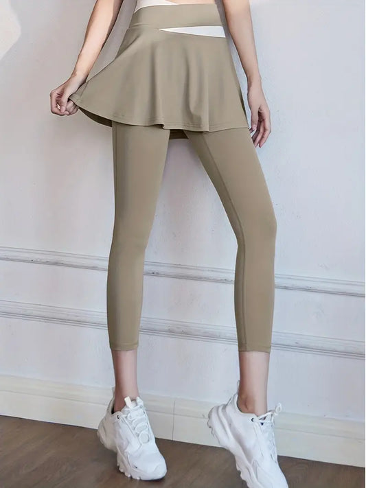 Leggings 2 en 1 taille haute pour femmes