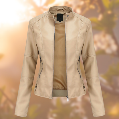 Veste à col haut et fermeture éclair pour femmes