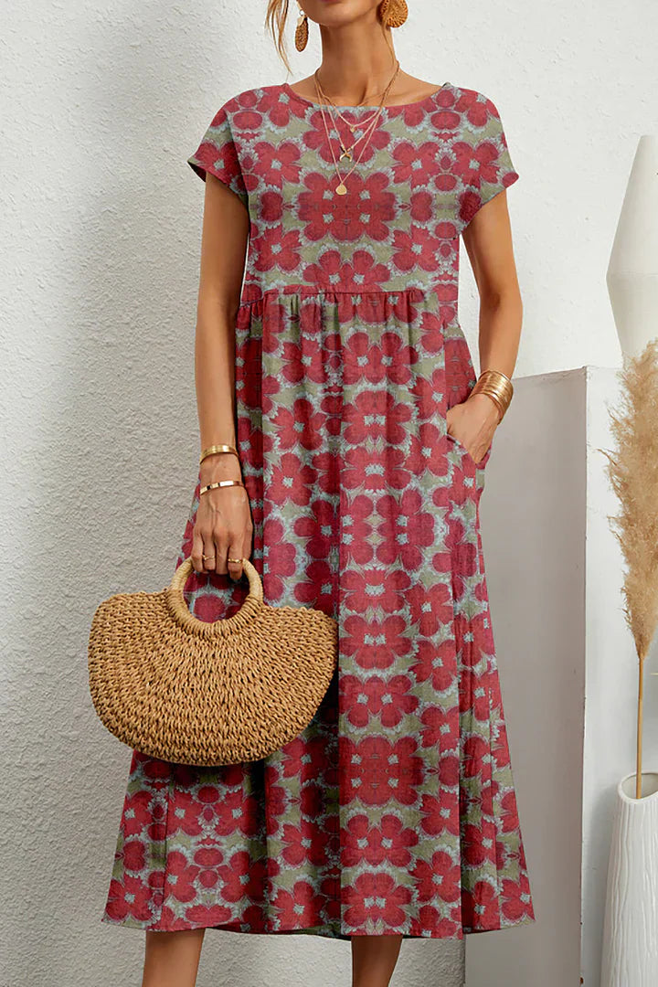 Desma - Robe sans manches avec imprimé et encolure ronde