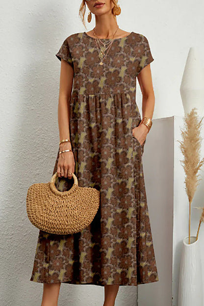 Desma - Robe sans manches avec imprimé et encolure ronde