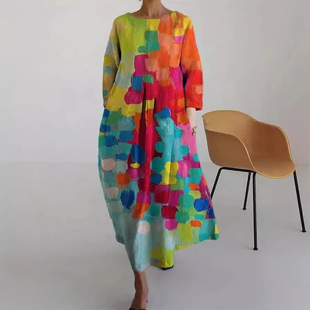 Dilou - Robe d'été élégante et colorée avec imprimé