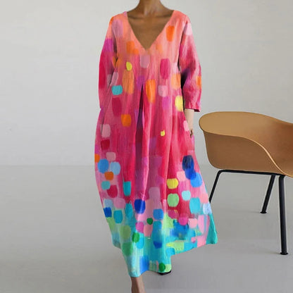 Dilou - Robe d'été élégante et colorée avec imprimé