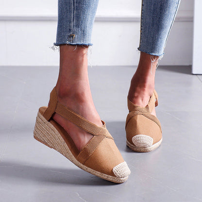 Noa | Espadrilles avec semelle en paille tressée