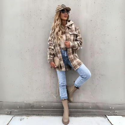 Dorotea - Vestes à capuche confortables à carreaux