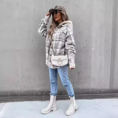 Dorotea - Vestes à capuche confortables à carreaux