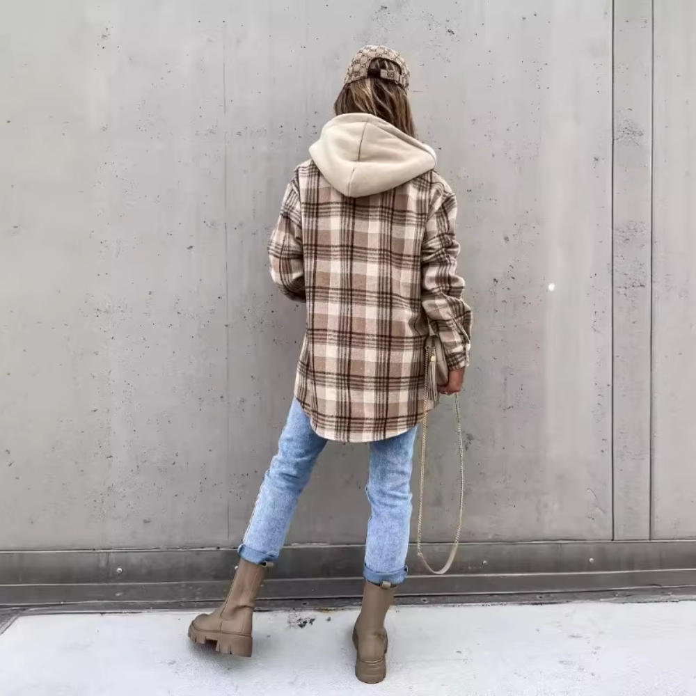 Dorotea - Vestes à capuche confortables à carreaux