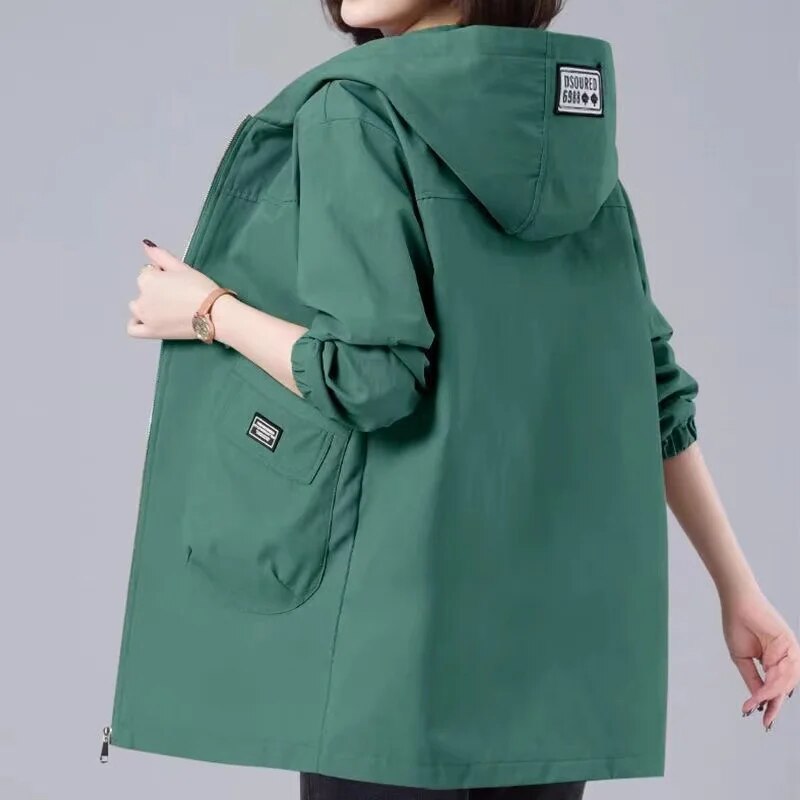 Kimberly | Veste longue à capuche pour le printemps