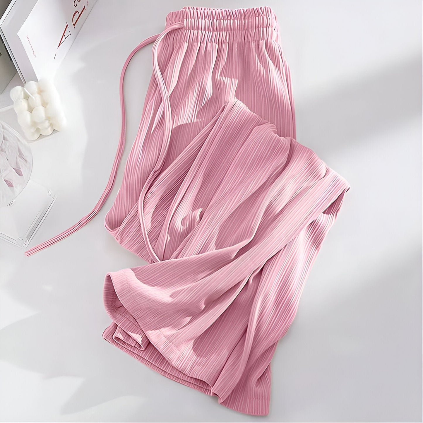 Chrysanthe | Pantalon large à taille haute, frais et léger