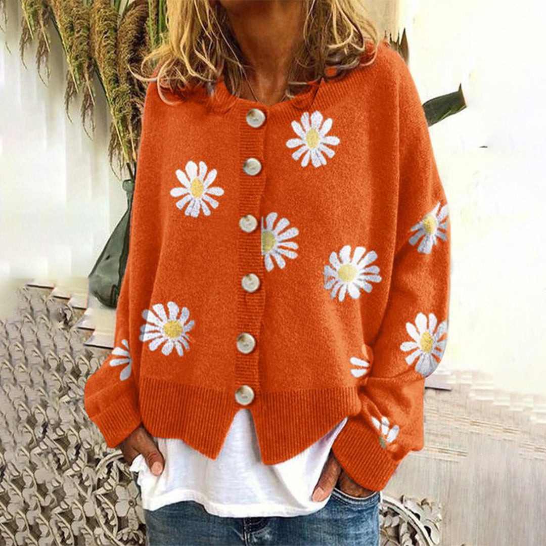 Arenda | Cardigan chaud en tricot avec boutons pour femmes