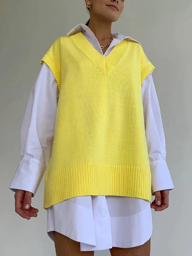 Grace - Pull d'Automne Élégant avec Col en V pour Femmes