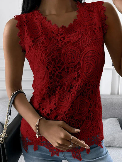 Top en dentelle vintage pour femme
