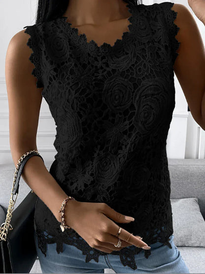 Top en dentelle vintage pour femme