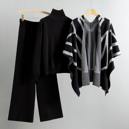 Amelia - Ensemble khaki en maille allure pour femme