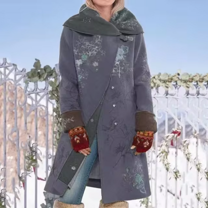 Eliska - Veste imprimée mi-longue d'hiver