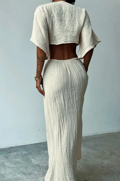 Elowyn | Summer Midriff V-neck Dress