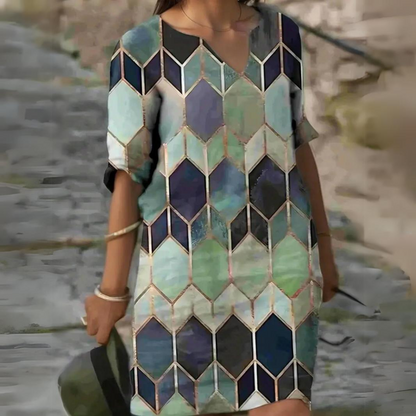 Elsa - Robe élégante en mosaïque