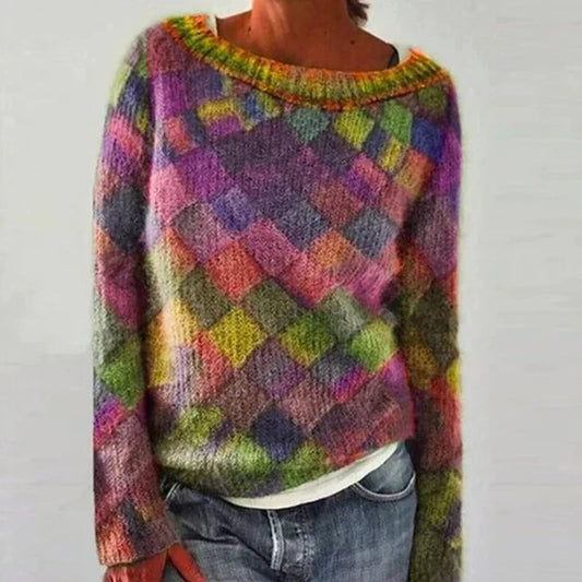 Enola | pull coloré & stylé avec encolure en o