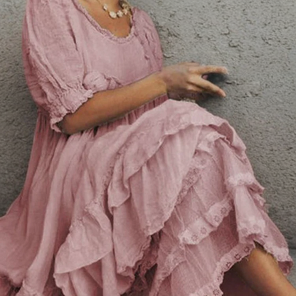 Eury - Robe longue à volants de style vintage