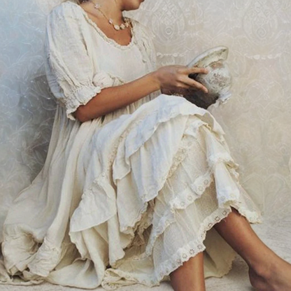 Eury - Robe longue à volants de style vintage