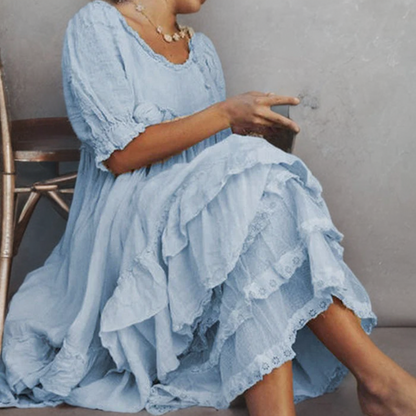 Eury - Robe longue à volants de style vintage