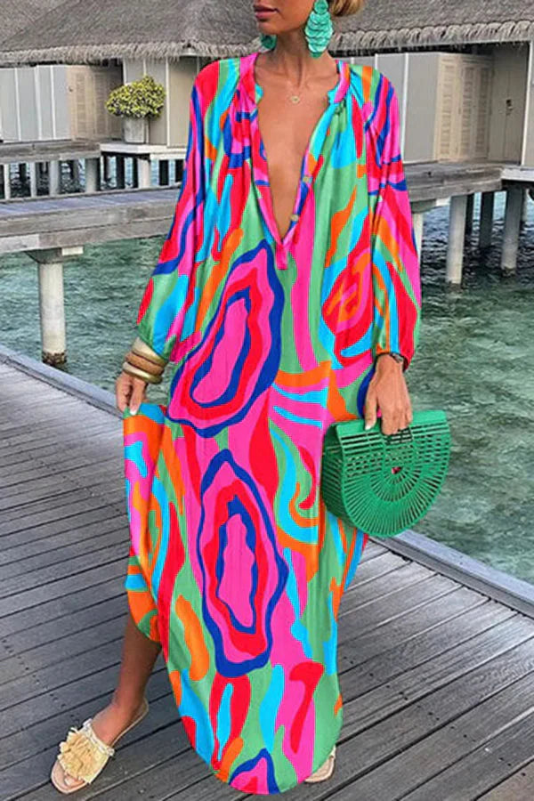 Helena - Élégante robe ample à manches longues