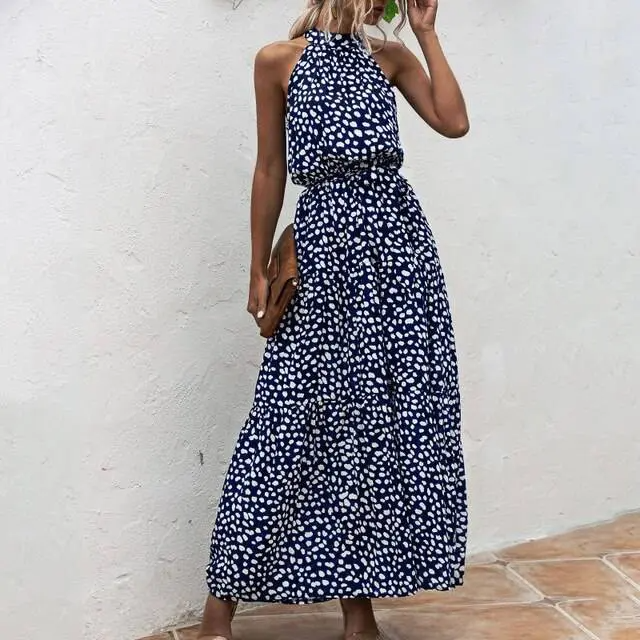 Fenella - Robe longue sans bretelles à imprimé floral
