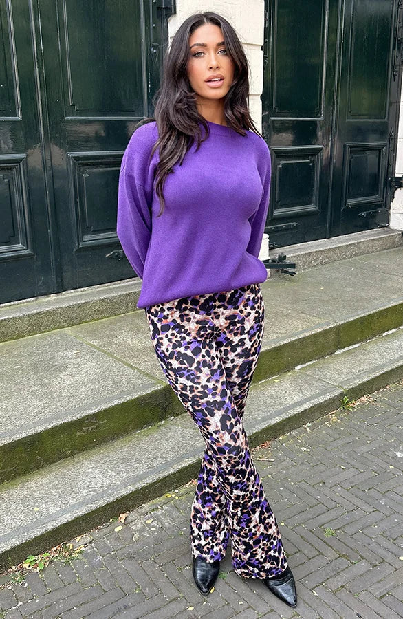 Luna | Pantalon imprimé léopard | Audacieux et confortable | Coupe extensible