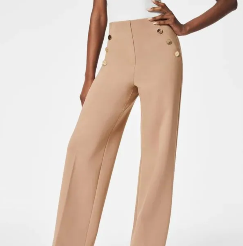 Pantalon large avec boutons