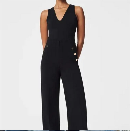 Pantalon large avec boutons