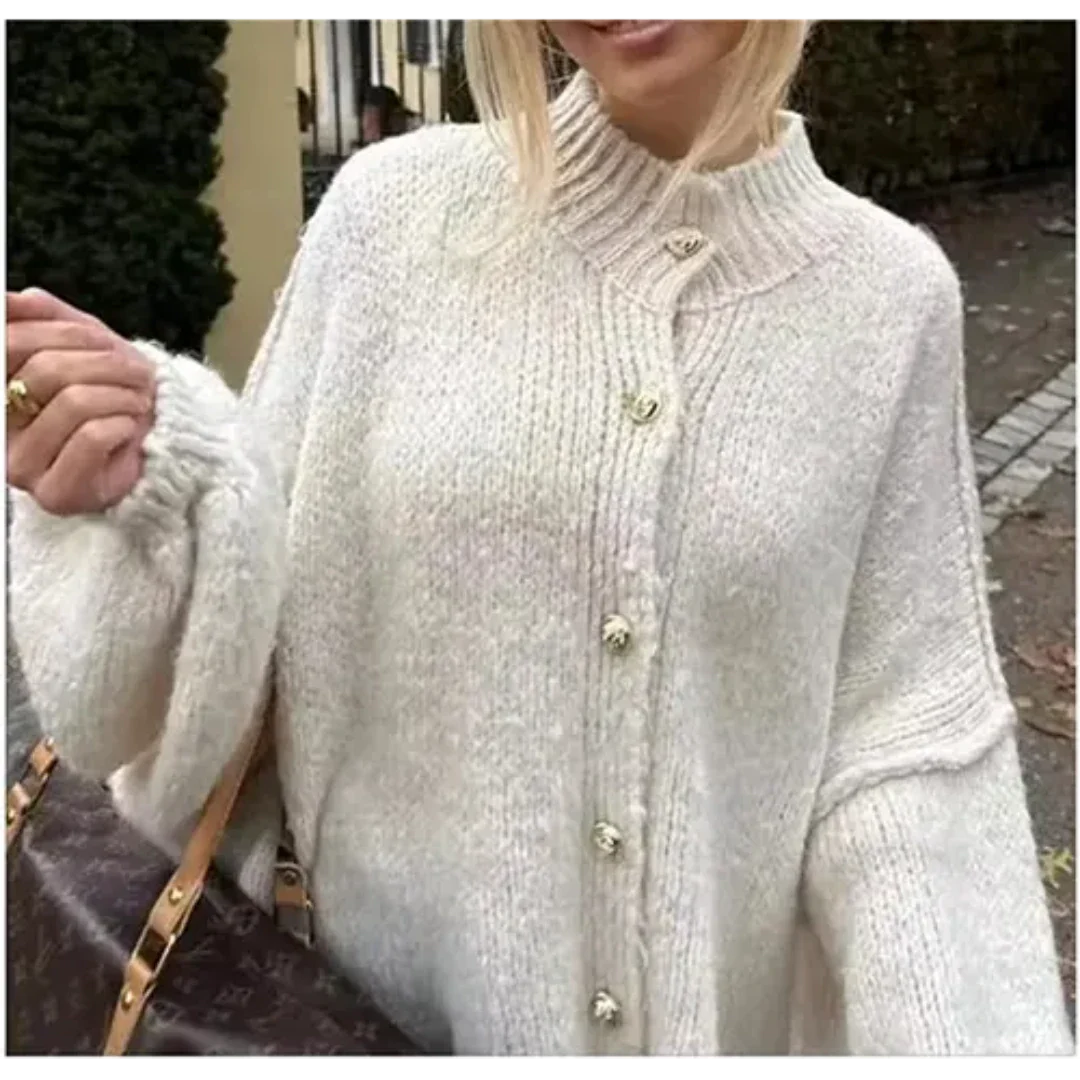 Frederiquen | Bouton Femme Cardigan en duvet | Chaud