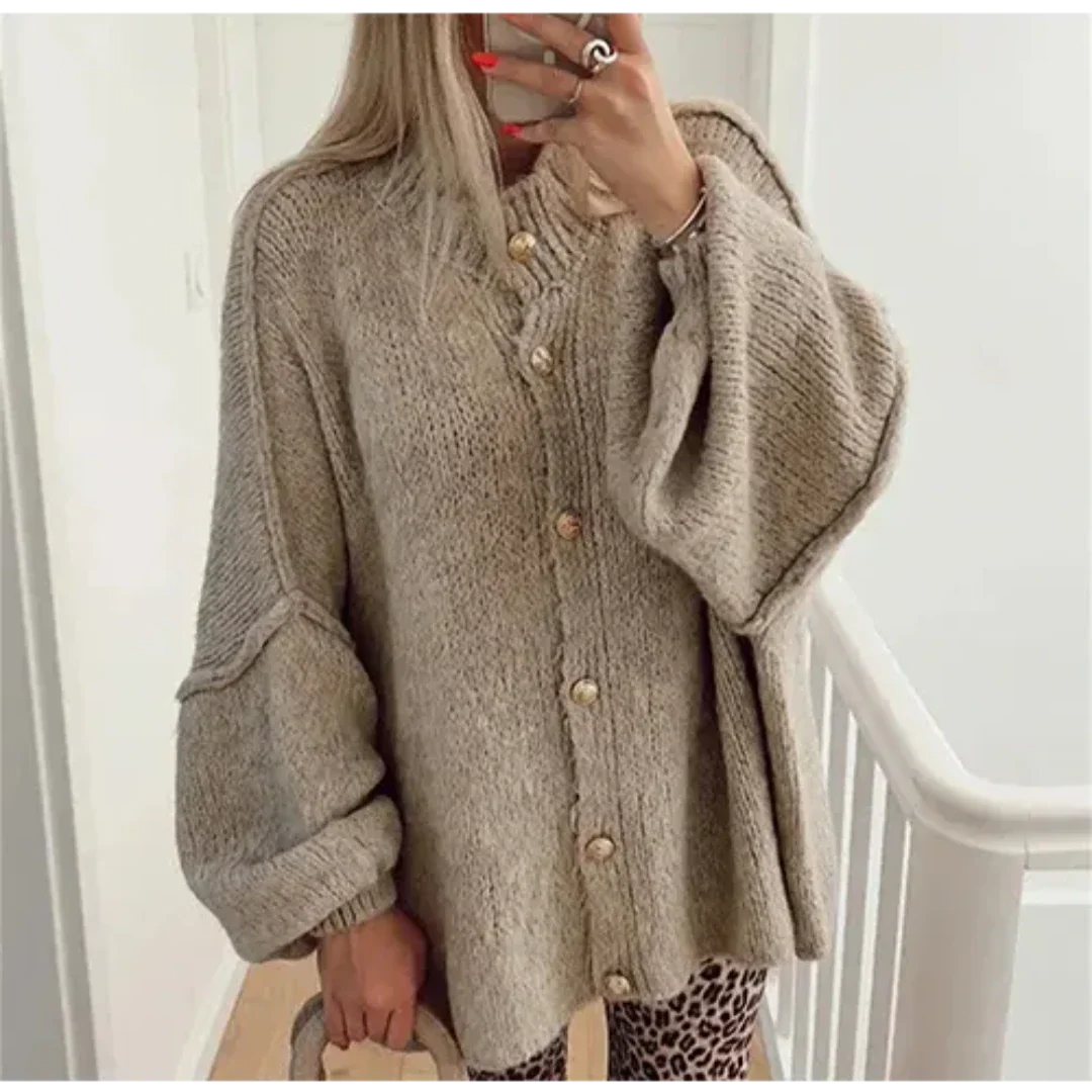 Frederiquen | Bouton Femme Cardigan en duvet | Chaud