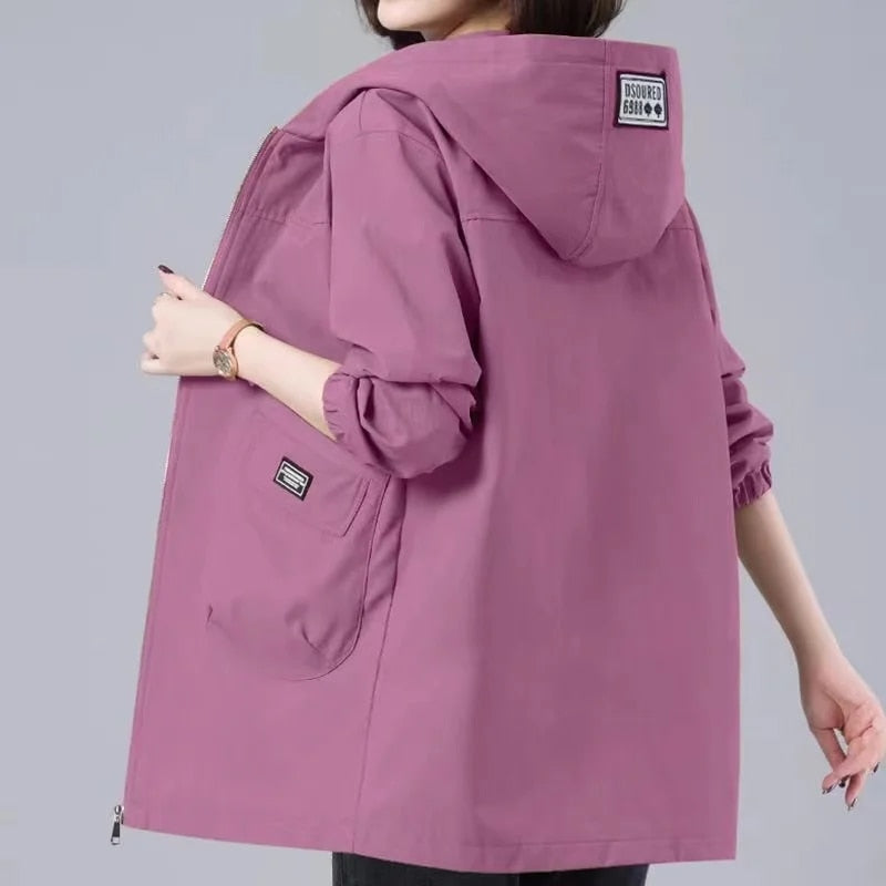 Kimberly | Veste longue à capuche pour le printemps