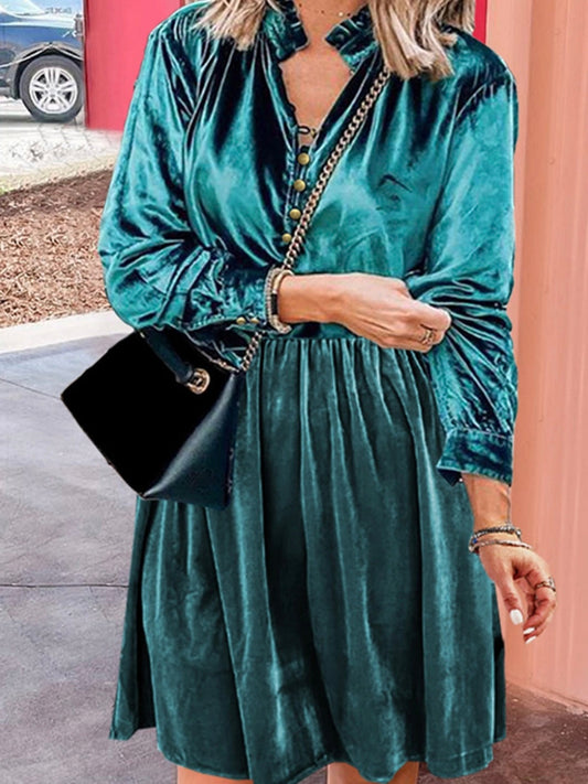 Robe en velours Cute-as-a-button