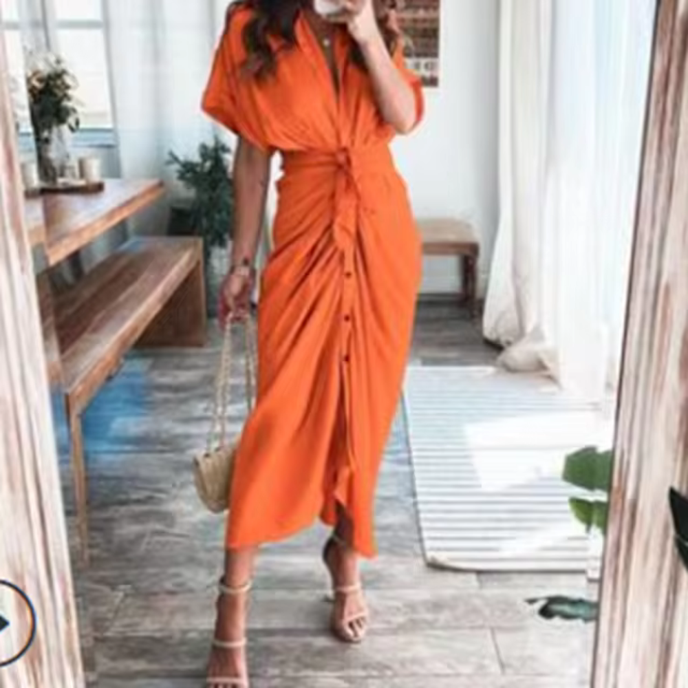 Gabrielle | Élégante robe longue à taille haute