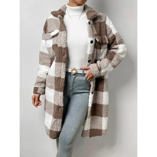 Veste Rebeca | Veste polaire à carreaux chaude