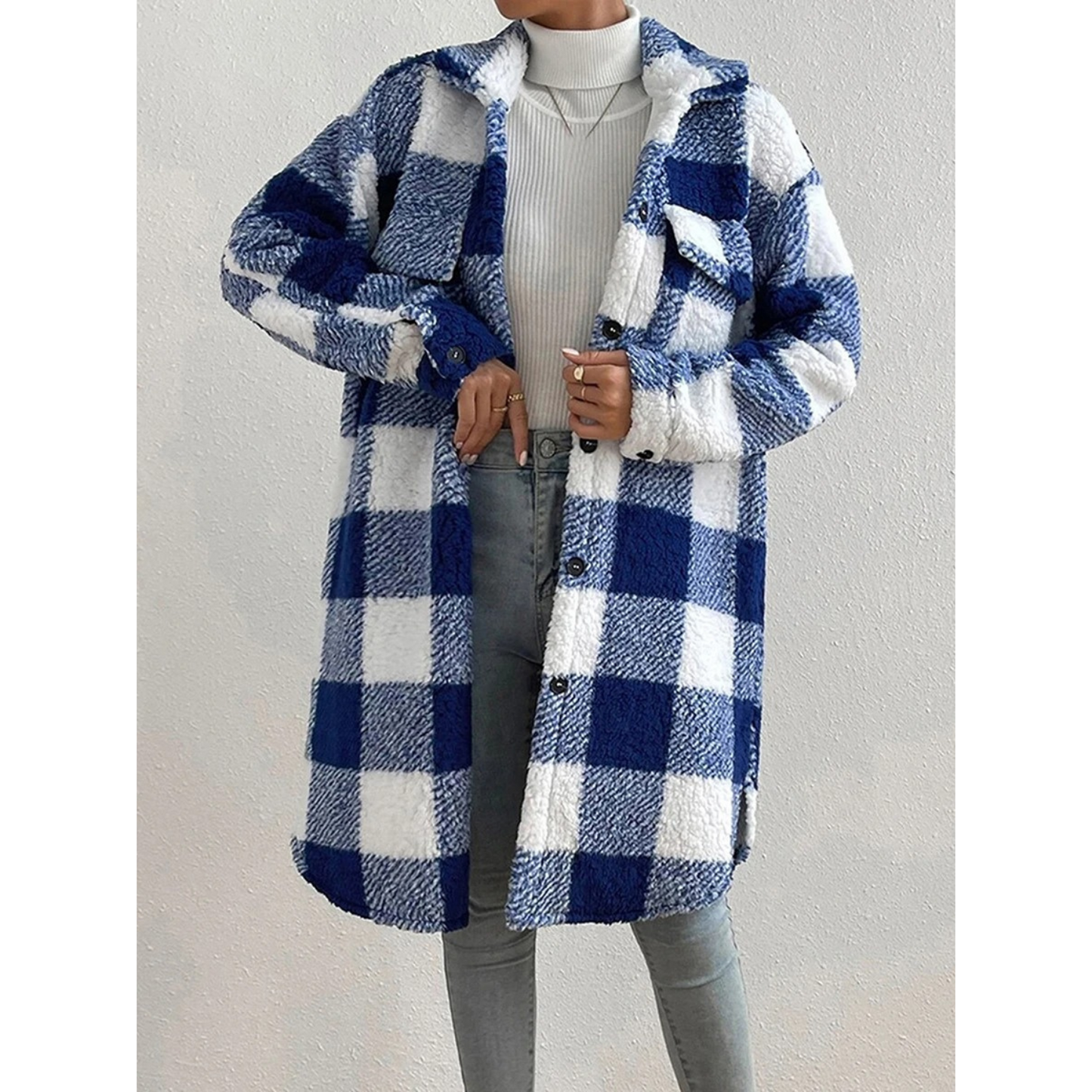 Veste Rebeca | Veste polaire à carreaux chaude