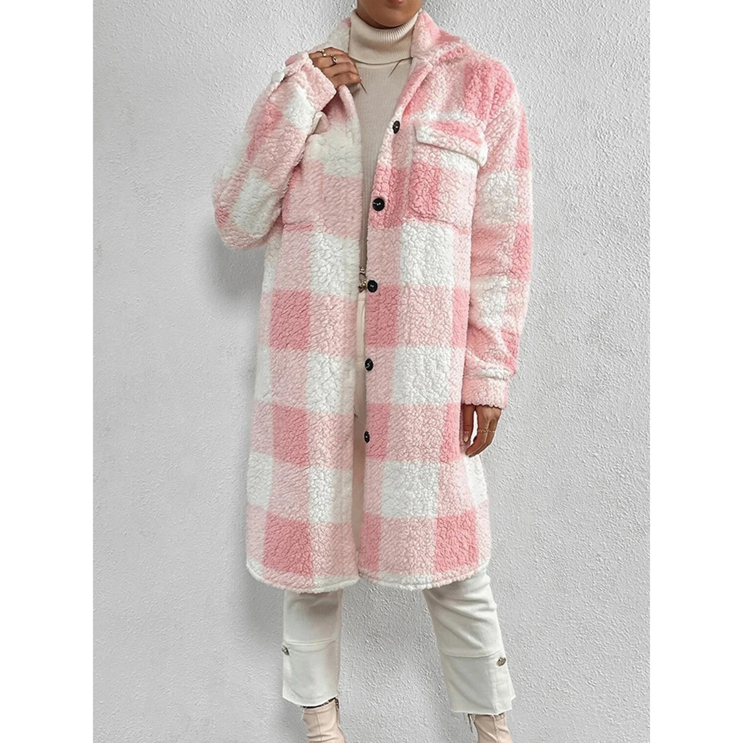 Veste Rebeca | Veste polaire à carreaux chaude