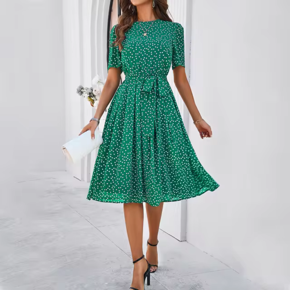 Giulia - Élégante robe en dentelle à pois