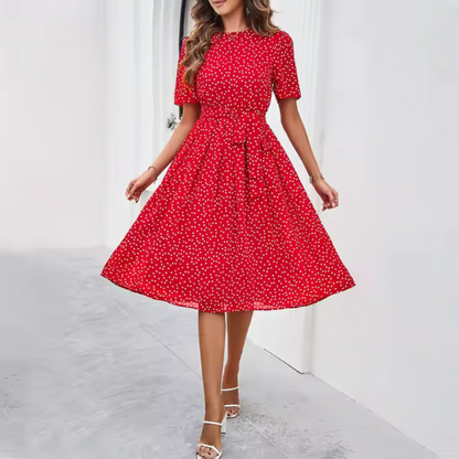 Giulia - Élégante robe en dentelle à pois
